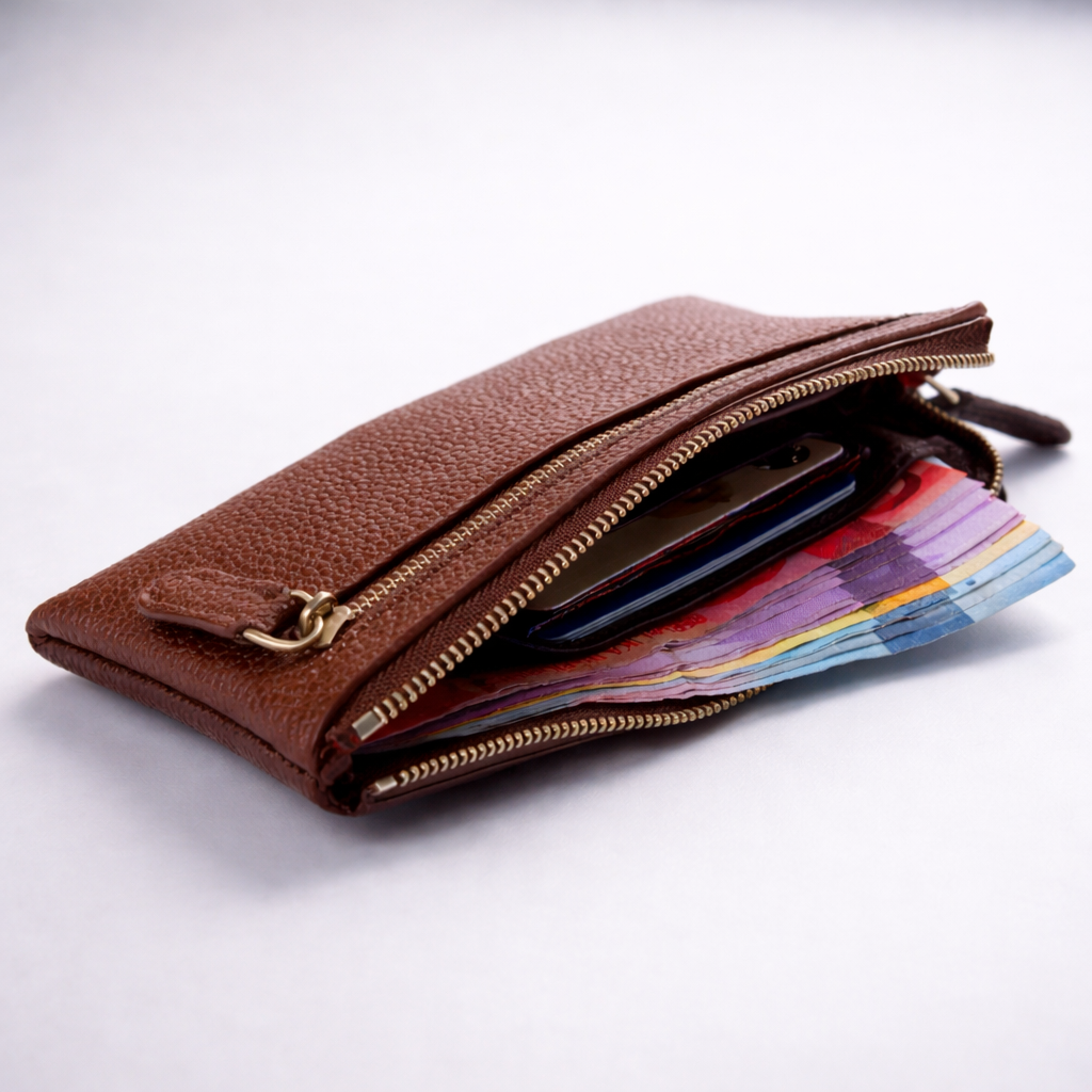 MITHI SMALL WALLET - BROWN ( UNISEX )